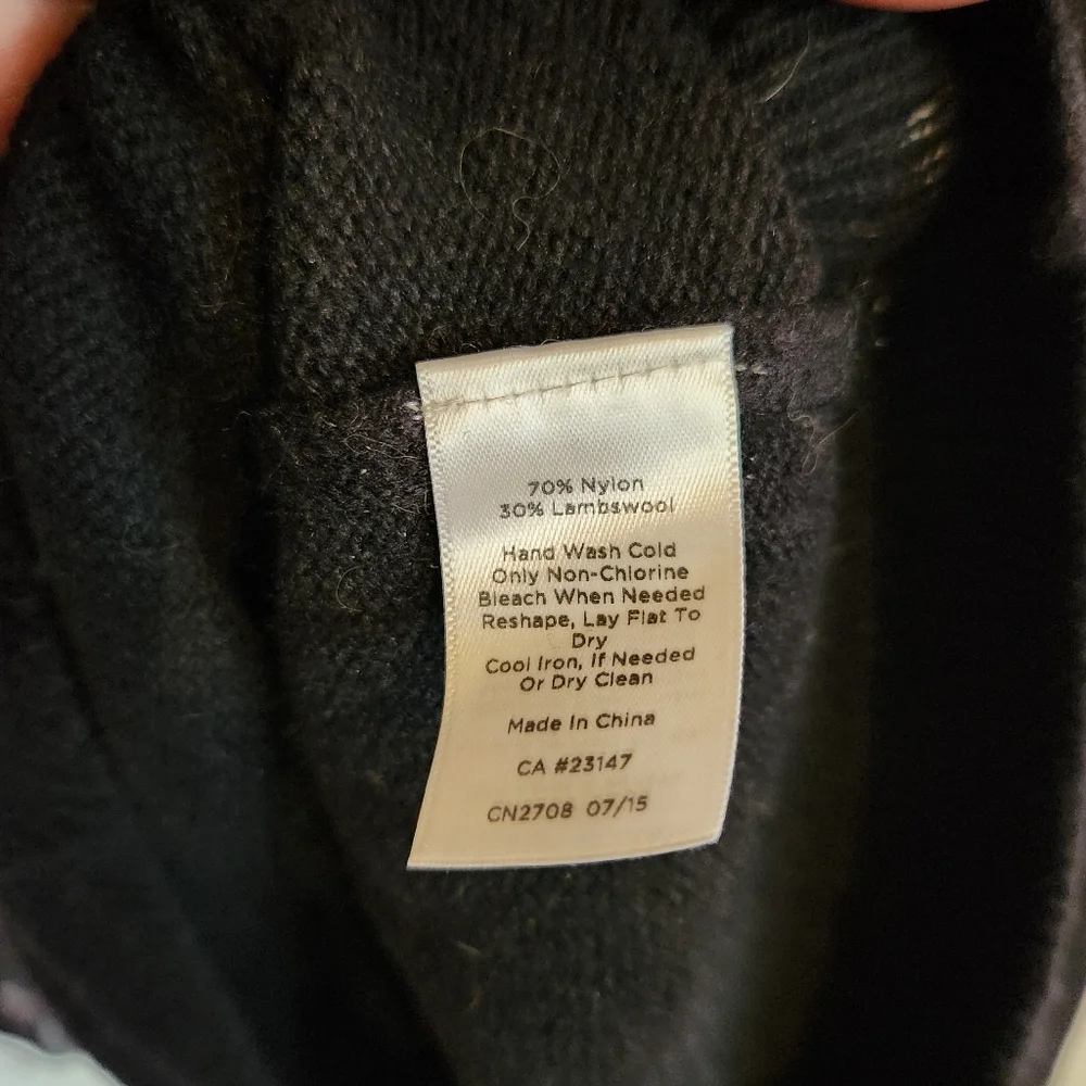 Talbots Fairisle Sweater Knit Red Black Wool Blend XL - Picture 6 of 6